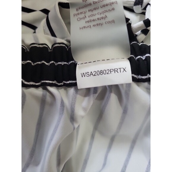 Calia Black/White Stripe Athletic Rashguard 1/4 Zip Shirt Women’s XL EUC - Picture 9 of 9